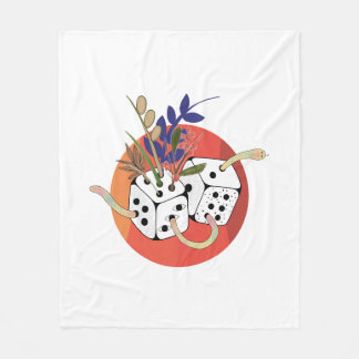 Dice in Parallel Universe Fleece Blanket