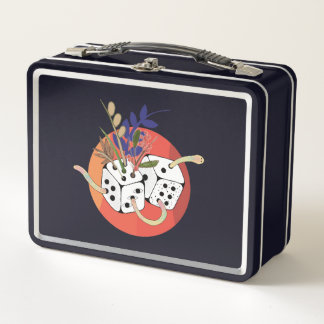 Dice in Parallel Universe Metal Lunch Box