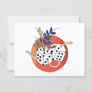 Dice in Parallel Universe Postcard