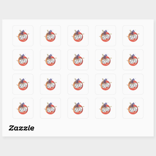 Dice in Parallel Universe Square Sticker (Sheet)