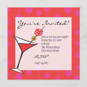 Dice Martini Invitation