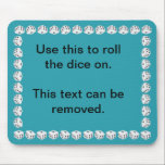 dice mat mouse pad<br><div class="desc">This attractive graphic design makes a fun mouse pad or use as a pad to throw dice on.  Add this to your game collection.</div>