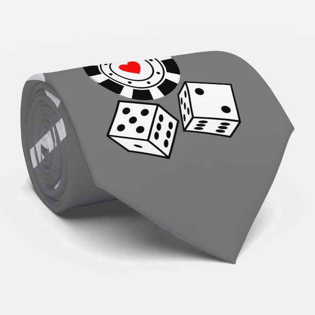 Dice Neck Tie (Rolled)