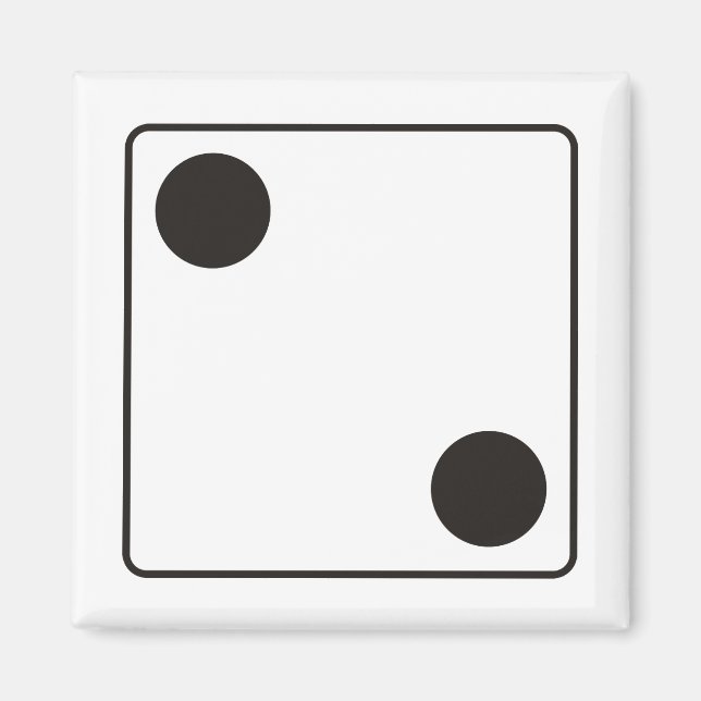 DICE numbers of pips 2 + your backgr. Magnet (Front)
