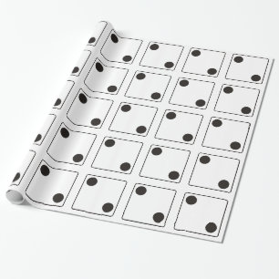 DICE numbers of pips 2 + your backgr. Wrapping Paper
