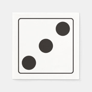 DICE numbers of pips 3 + your backgr. Napkin