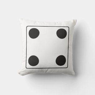 DICE numbers of pips 4 + your backgr. Cushion