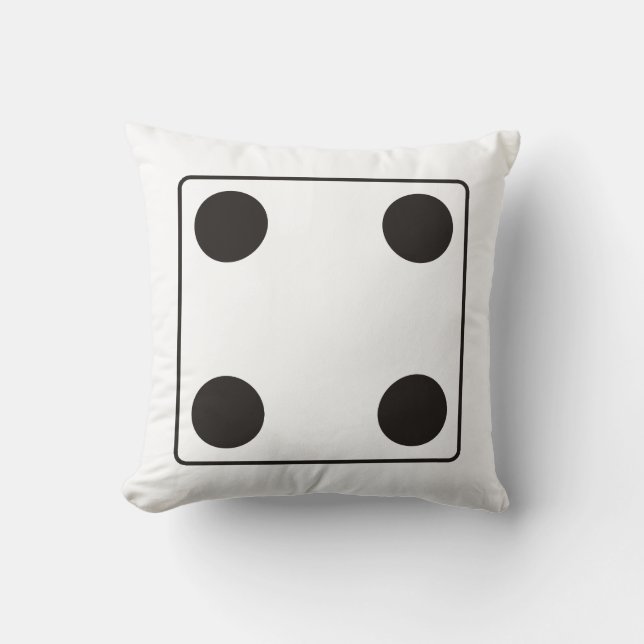 DICE numbers of pips 4 + your backgr. Cushion (Front)