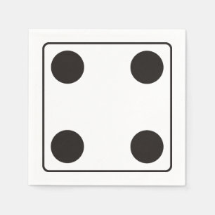 DICE numbers of pips 4 + your backgr. Napkin