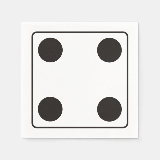 DICE numbers of pips 4 + your backgr. Napkin (Front)