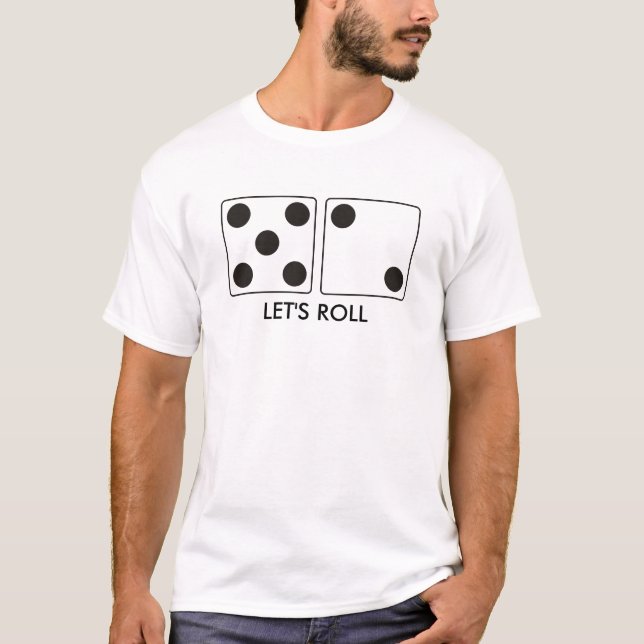 DICE numbers of pips 5 & 2 + your text T-Shirt (Front)