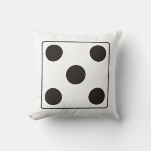 DICE numbers of pips 5 + your backgr. Cushion