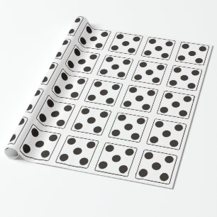 DICE numbers of pips 5 + your backgr. Wrapping Paper