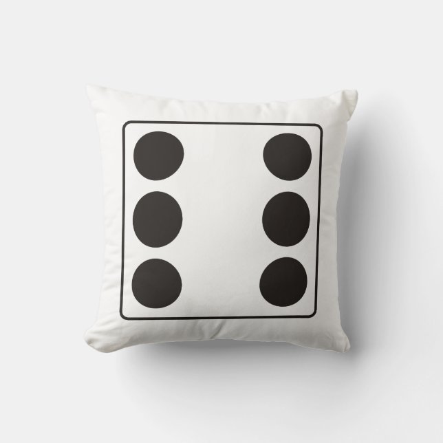 DICE numbers of pips 6 + your backgr. Cushion (Front)