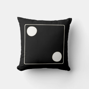 DICE numbers of pips white 2 + your backgr. Cushion