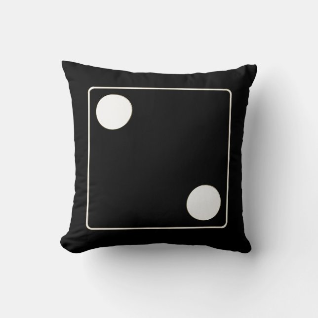DICE numbers of pips white 2 + your backgr. Cushion (Front)