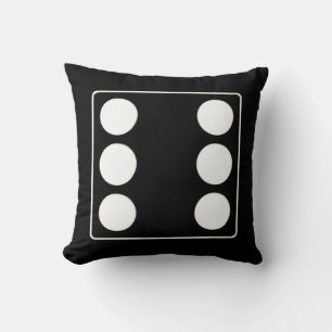 DICE numbers of pips white 6 + your backgr. Cushion