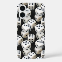 Dice On Black Leather