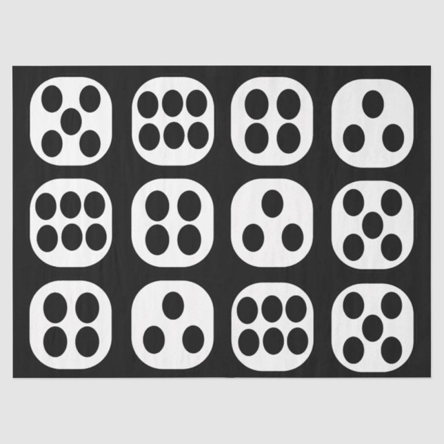 Dice Roll Birthday Party Tissue Paper (Front)