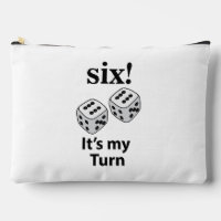 Dice Rolling Six It's My Turn Roll Dice Makeup Bag