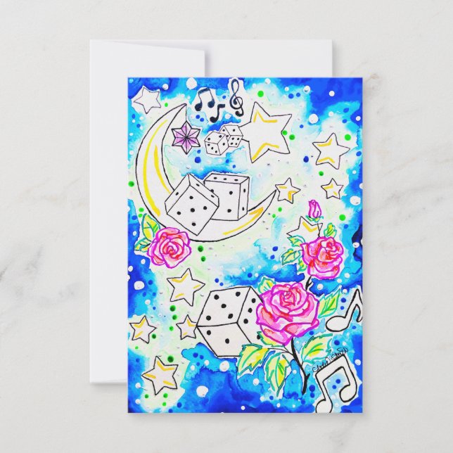 Dice & Roses Card (Front)