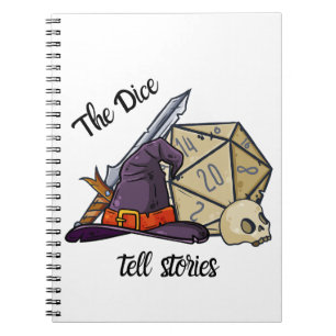 dice tell stories notebook