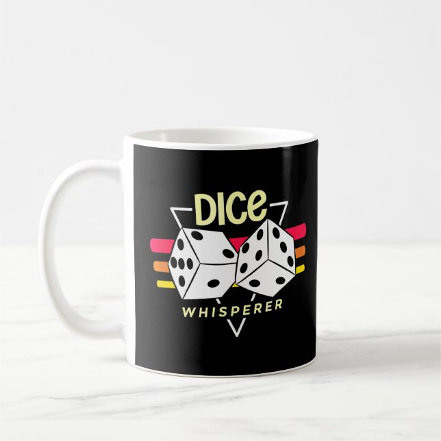 Dice Whisperer Artwork For A Board Game Gamer  Coffee Mug (Left)