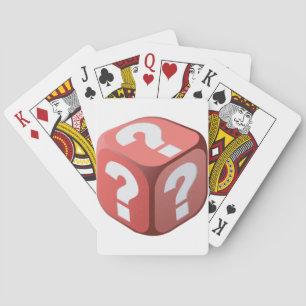 Dice With Question Marks Playing Cards