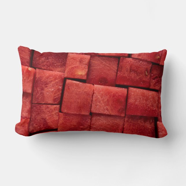 Diced watermelon lumbar cushion (Front)