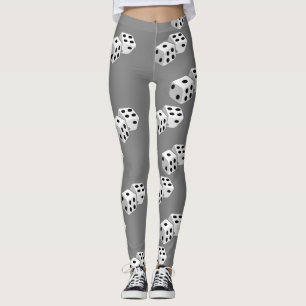 Dices on grey pattern leggings