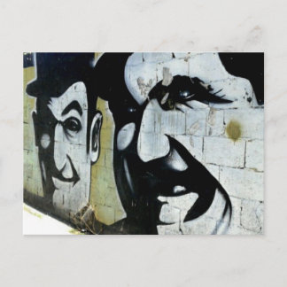 Dick & Doof - Graffiti in Spanien - Postkarte Postcard