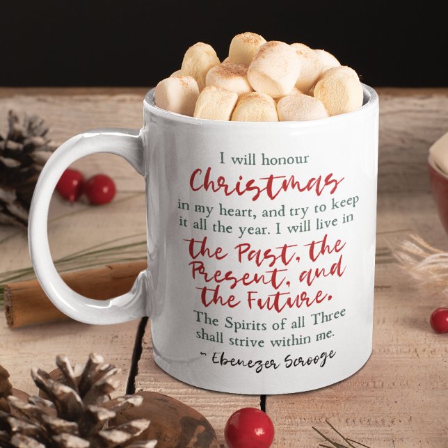 Dickens A Christmas Carol Scrooge Quote Victorian Coffee Mug (Creator Uploaded)