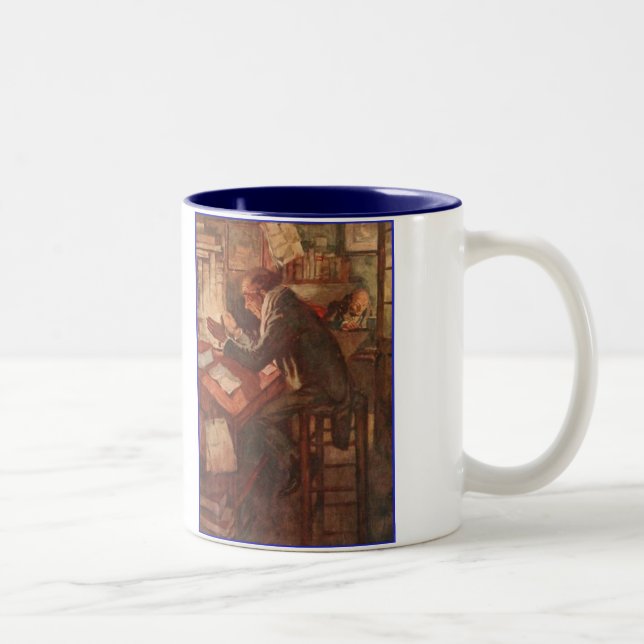 Dickens A Christmas Carol Warming By Candlelight Two-Tone Coffee Mug (Right)
