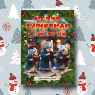 Dickens Christmas Carol Cute Mice Christian  Holiday Postcard
