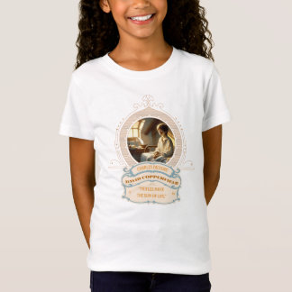 Dickens' Copperfield Quote Gold Blue T-shirt