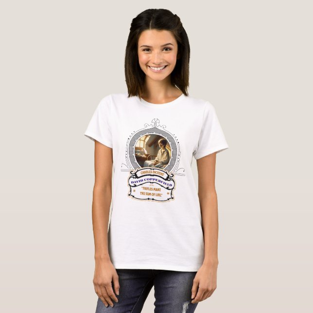 Dickens' David Copperfield Gold Black Tee (Front Full)