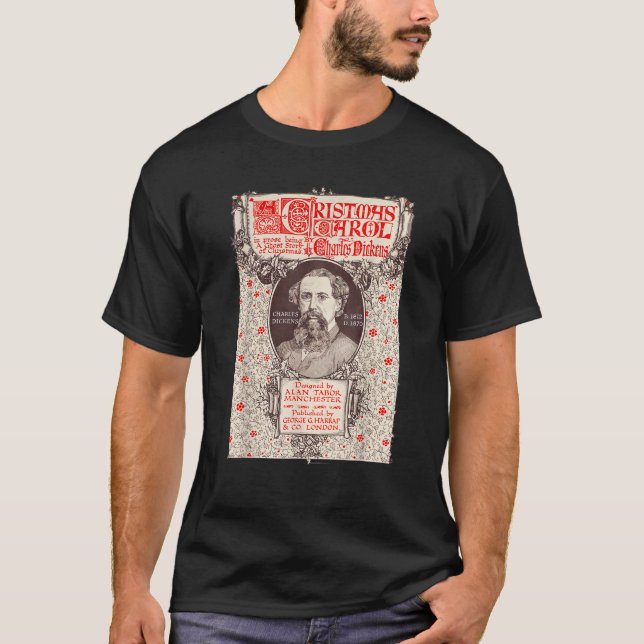 Dickens Scrooge Christmas Carol Vintage Christmas T-Shirt (Front)