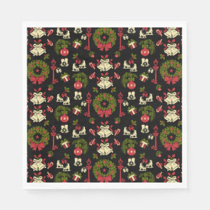 Dickens Victorian Classic Vintage Christmas Napkin
