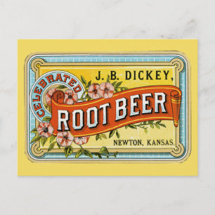 Dickey's Vintage Root Beer Ad Postcard