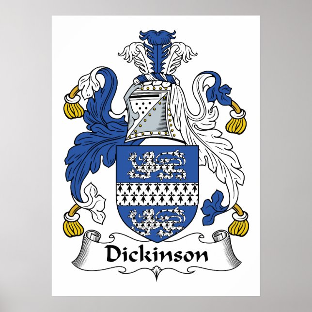 Dickinson Family Crest Poster (Front)
