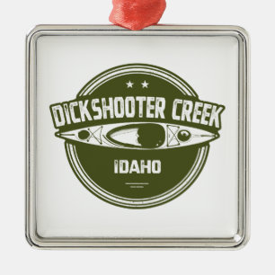 Dickshooter Creek Idaho Kayaking Metal Tree Decoration