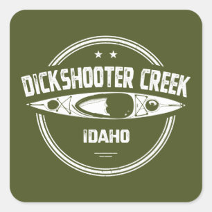 Dickshooter Creek Idaho Kayaking Square Sticker