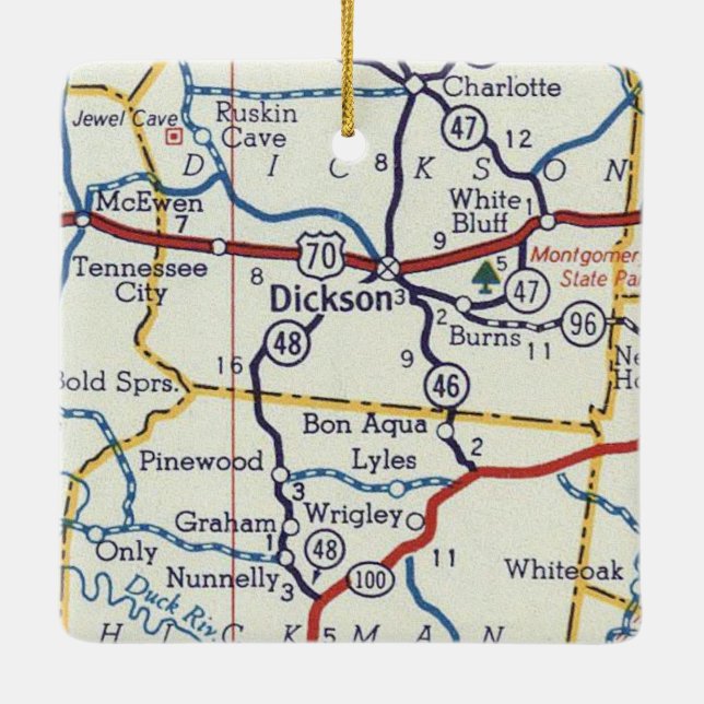 Dickson TN Ceramic Ornament (Back)