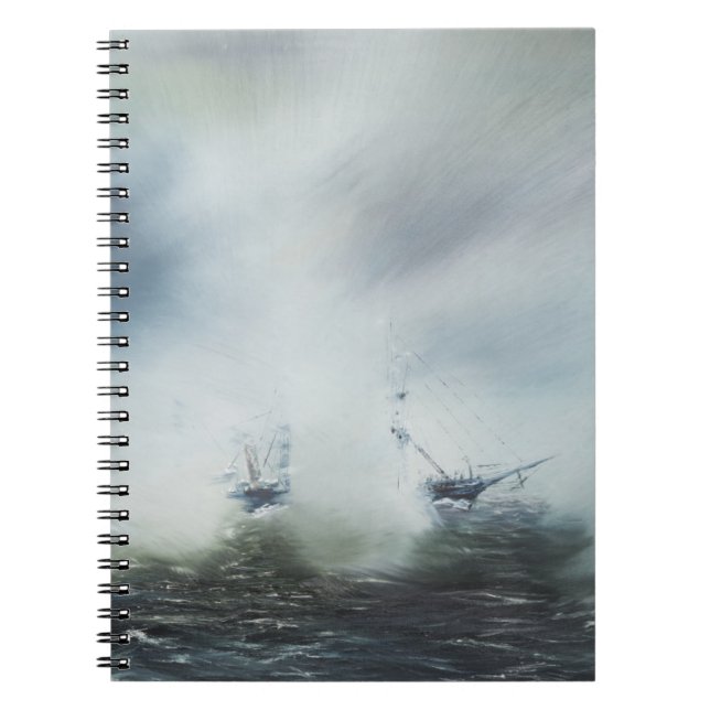 Dicovery a clearing in the sea mist Captain Spiral Notebook (Front)