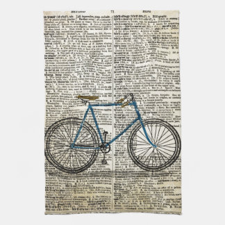 DICTIONARY Art Print Blue Bicycle Bike Vintage Tea Towel