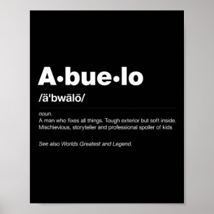 Dictionary Definition Fathers Day Gift Grandpa Abu Poster