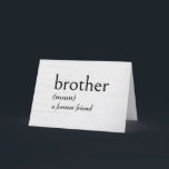 Dictionary Definition For BROTHER Birthday Card<br><div class="desc">Definition of BROTHER in black text on a whitewashed wood background for Brother's birthday.
Inside text can be changed.</div>