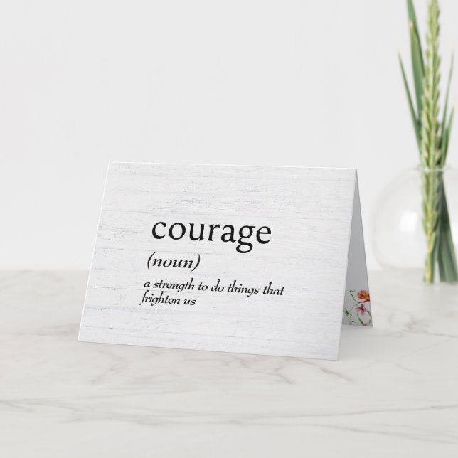 Dictionary Definition For COURAGE Card (Front)