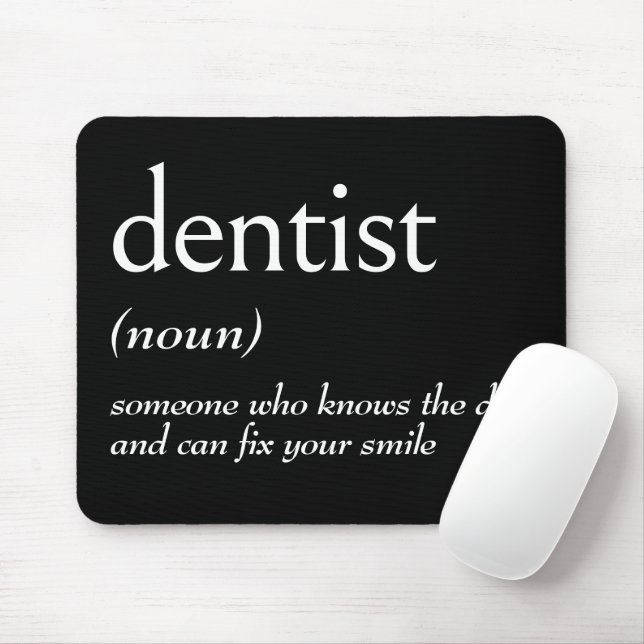 Dictionary Definition For DENTIST Mouse Pad (With Mouse)