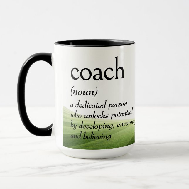 Dictionary Definition for Football COACH Mug (Left)